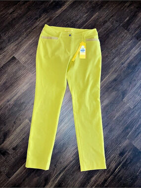 Louis Castel women’s Straight Leg Pants in Yellow Size s